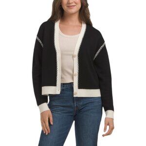THEORY Merino Wool Blend Blanket St Cardi Mor Sweater